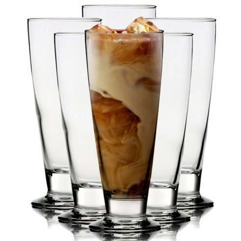 오션글라스 티아라 풋티드 아이스커피잔395ml, 6개입