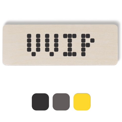 1AM 픽셀도어사인 직사각 + 5mm 픽셀 스티커 3p, 진회색, 연회색, 노란색