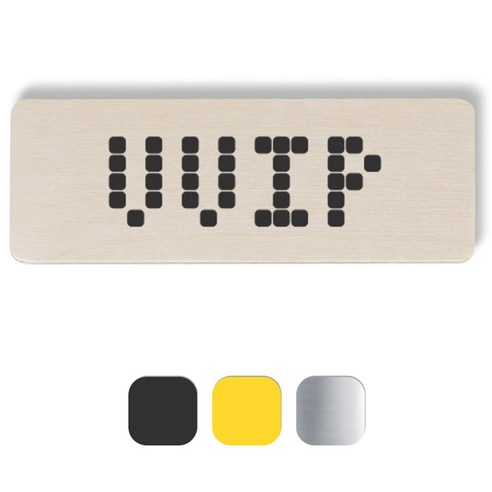 1AM 픽셀도어사인 직사각 + 5mm 픽셀 스티커 3p, 진회색, 노란색, 은색