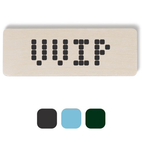 1AM 픽셀도어사인 직사각 + 5mm 픽셀 스티커 3p, 진회색, 하늘색, 초록색