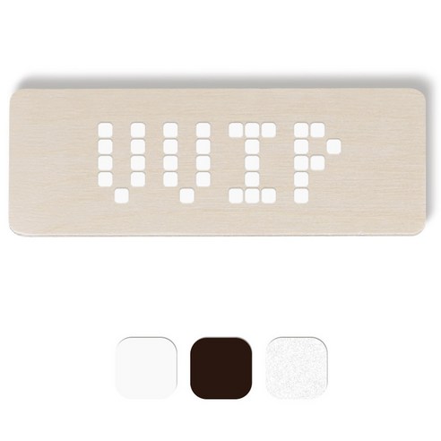 1AM 픽셀도어사인 직사각 + 5mm 픽셀 스티커 3p, 흰색, 진갈색, 반사