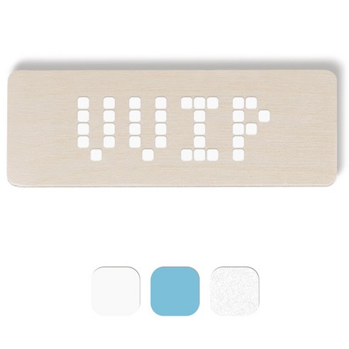 1AM 픽셀도어사인 직사각 + 5mm 픽셀 스티커 3p, 흰색, 하늘색, 반사
