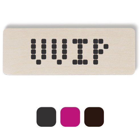 1AM 픽셀도어사인 직사각 + 5mm 픽셀 스티커 3p, 진회색, 분홍색, 진갈색