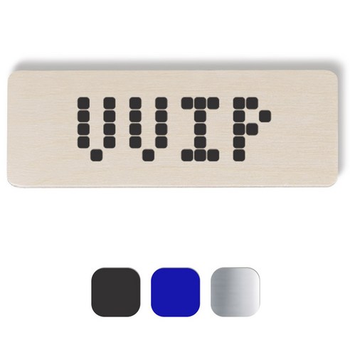 1AM 픽셀도어사인 직사각 + 5mm 픽셀 스티커 3p, 진회색, 파란색, 은색
