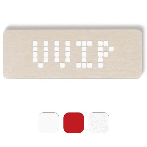 1AM 픽셀도어사인 직사각 + 5mm 픽셀 스티커 3p, 흰색, 빨간색, 반사