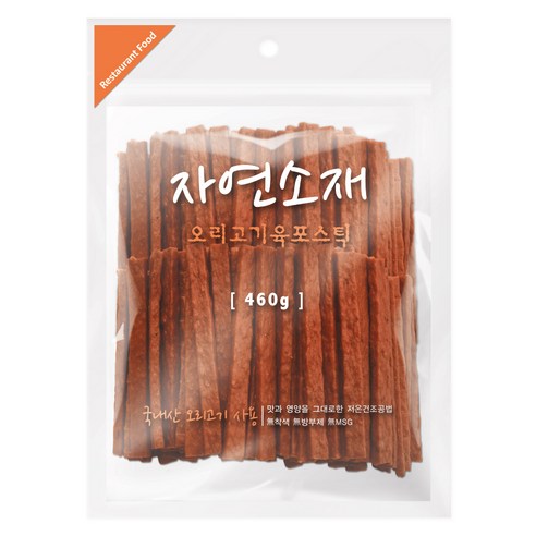 홋가이도푸즈 자연소재 애견 육포스틱 460g, 오리고기 육포스틱맛, 1개입