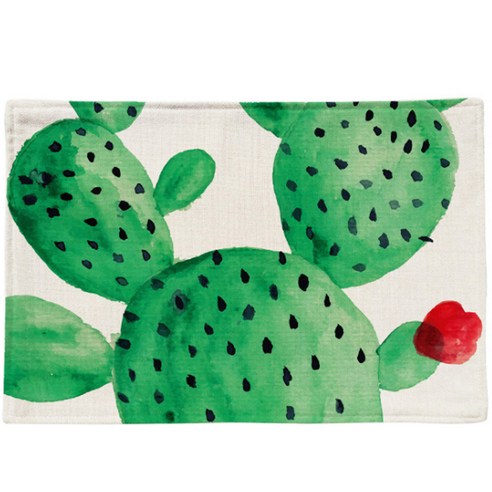 이코디 선인장 테이블 매트, C, 44 x 28 cm