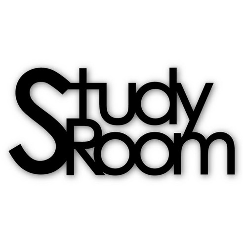 디자인신드롬 Study room 문패/도어사인, 블랙
