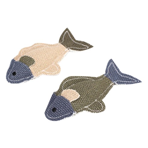 아리코 고양이&강아지 린넬 TOY, 물고기 (랜덤 발송), 2개입