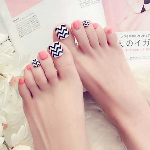 뷰티팝 발톱용 아트 페디팁 24p + 양면테이프 5장, J32, 1세트