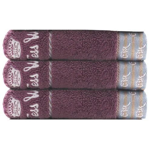 송월타월 카운테스마라 플래티늄 170g 세면타올, 보라, 3개입