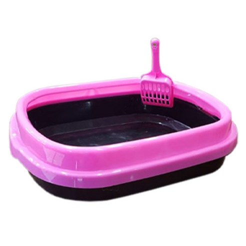 쩐이 고양이 평판형 화장실 + 모래삽 CF-S, 핑크