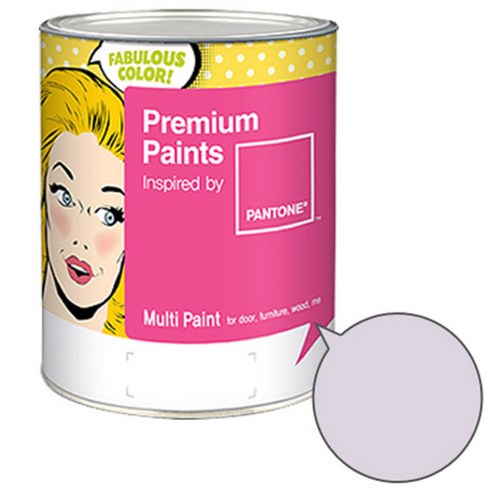 노루페인트 팬톤멀티 에그쉘광 핑크블루계열 페인트 1L, 오키드틴트 (13-3802)