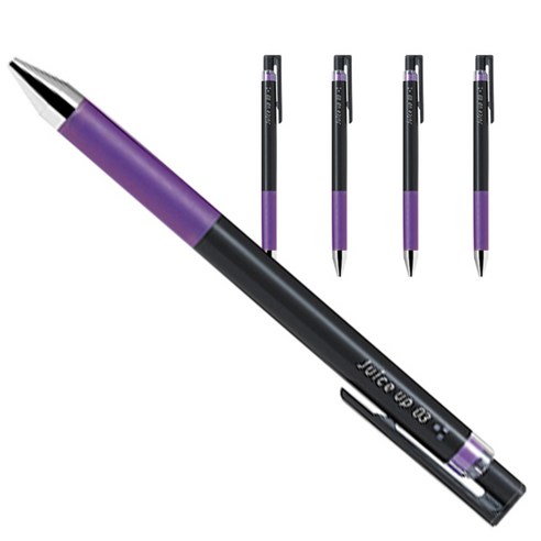 파이롯트 쥬스업 젤잉크 중성 노크펜 0.3mm, 바이올렛, 5개입