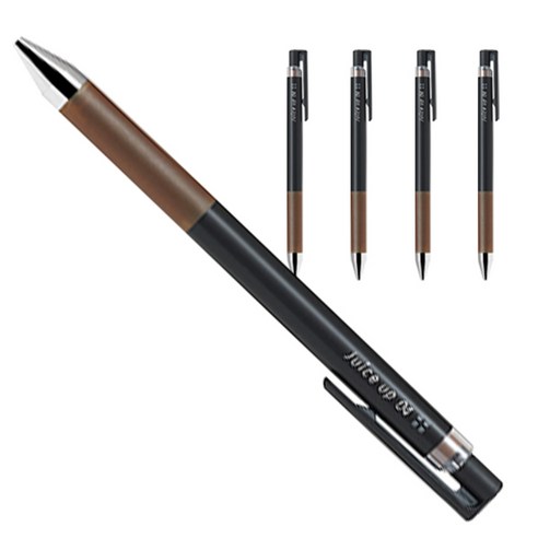 파이롯트 쥬스업 젤잉크 중성 노크펜 0.4mm, 브라운, 5개입