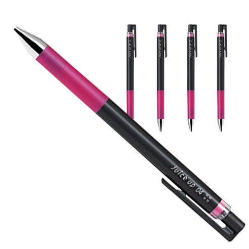 파이롯트 쥬스업 젤잉크 중성 노크펜 0.4mm, 핑크, 5개입