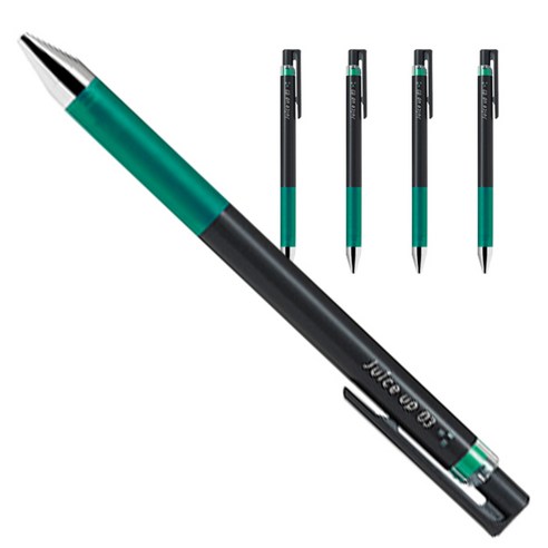 파이롯트 쥬스업 젤잉크 중성 노크펜 0.3mm, 그린, 5개입