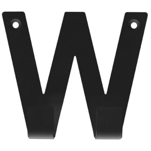 블루파온 포인트 장식 W 알파벳훅 S, 블랙, 1개