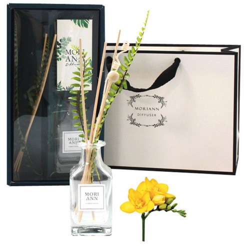 모리앤 보타니컬 스타일 디퓨저 100ml 세트 + 쇼핑백, 페어 프리지아, 1세트
