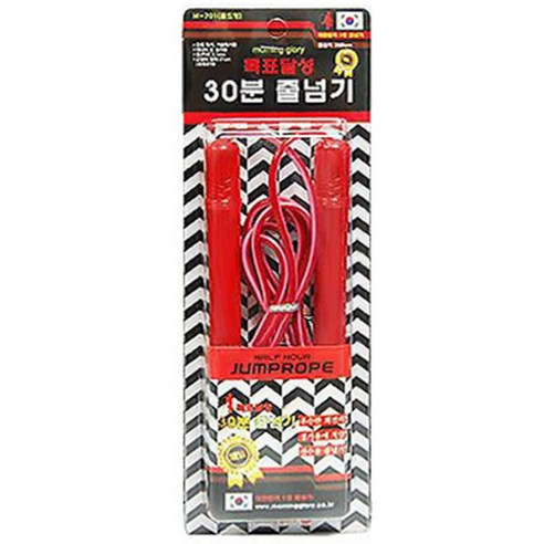 모닝글로리 30분 줄넘기 골드형, 레드, 1개