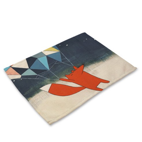 비케이 여우 식탁매트, 4, 가로 42cm x 세로 32cm