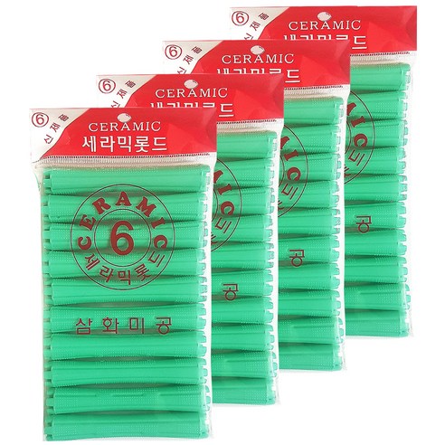 삼화미공 세라믹 헤어 파마롯드 미용실 펌전용 6호, 4개입