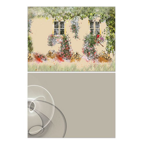 로엠디자인 실리콘 식탁매트 2p 가든, 가든, 여백, 385 x 285 mm