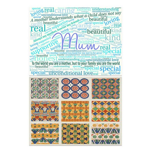로엠디자인 실리콘 식탁매트 2p mom, mom, 카펫트(4), 385 x 285 mm