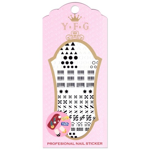 YFG 프로페셔널 네일 스티커, Y45, 1개
