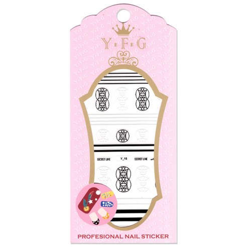 YFG 프로페셔널 네일 스티커, Y16, 1개