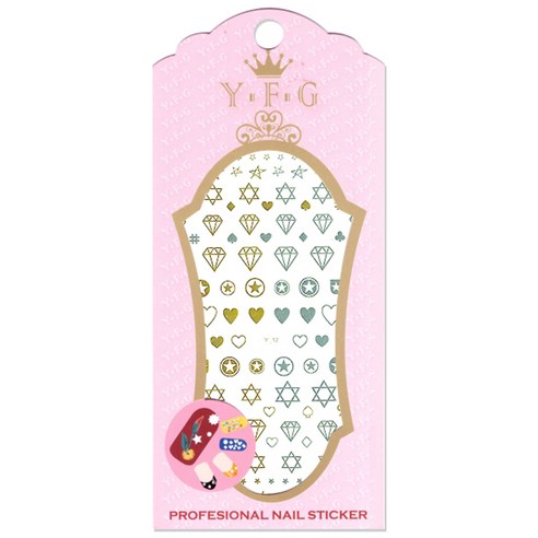 YFG 프로페셔널 네일 스티커, Y12, 1개