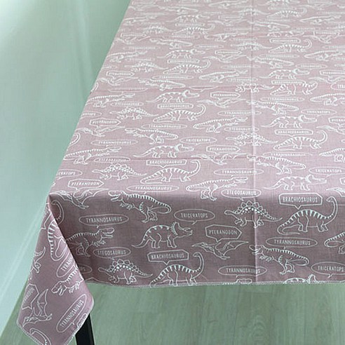 Noland 공룡 테이블 커버, 핑크, 110 x 130 cm