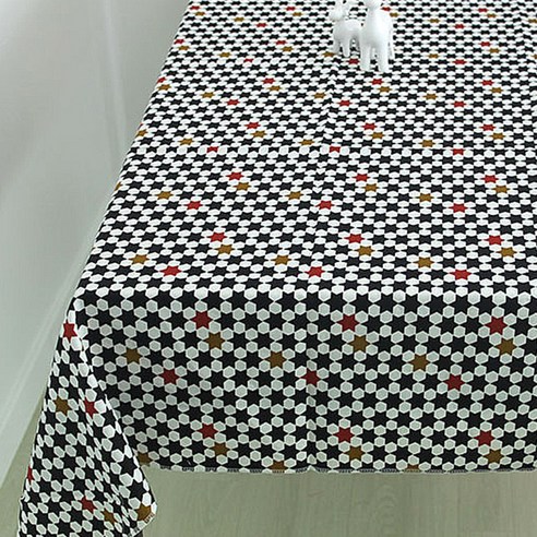 Noland 별사탕 테이블 커버, 블랙, 110 x 110 cm