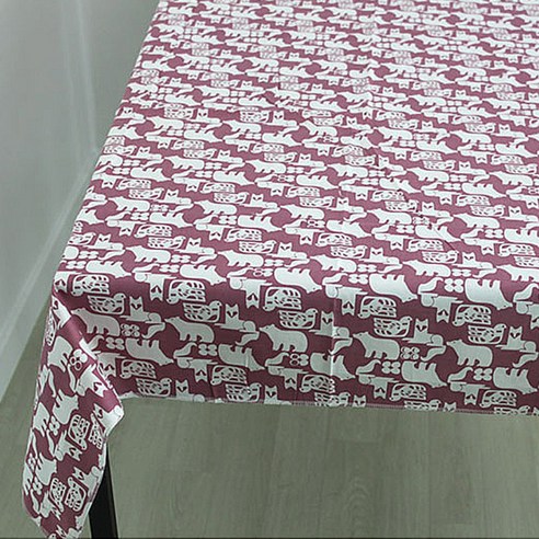 Noland 북극곰 테이블 커버, 핑크, 110 x 110 cm