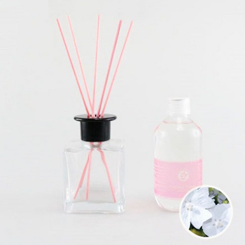 아로마홈 심플디퓨져 200ml 세트 핑크스틱, 달링머스크