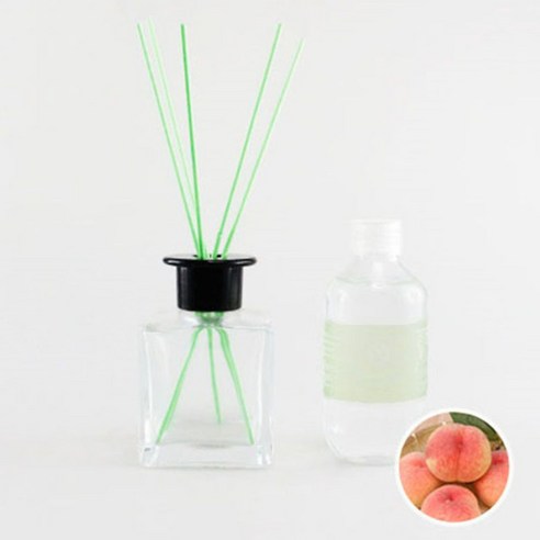 아로마홈 심플디퓨져 200ml 세트 그린스틱, 스위트피치
