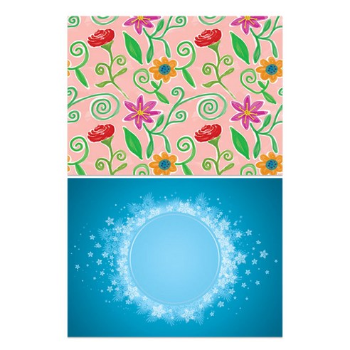 로엠디자인 실리콘 식탁매트 꽃밭 + 별, 2, 385 x 285 mm
