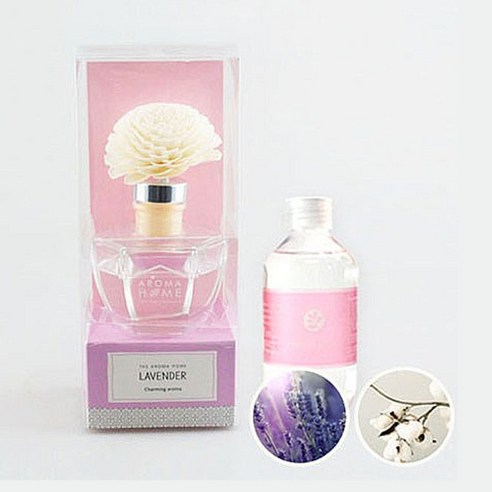 아로마홈 솔라 디퓨져 + 디퓨져 리필 용액 200ml, 본품(라벤더), 리필(화이트 코튼)