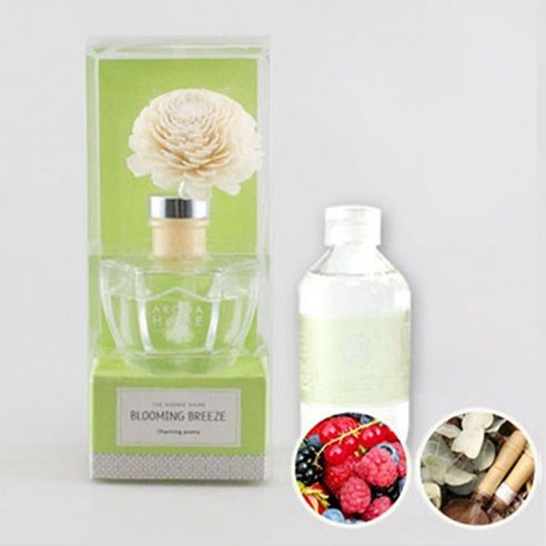 아로마홈 솔라 디퓨져 + 디퓨져 리필 용액 200ml, 본품(블루밍 브리즈), 리필(유칼립투스)