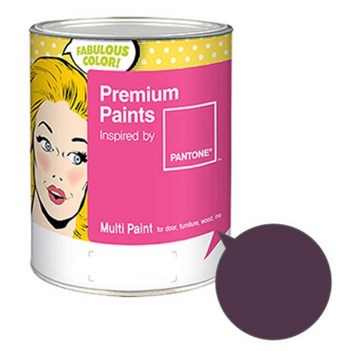 노루페인트 팬톤멀티 에그쉘광 핑크 바이올렛 계열 페인트 1L, 이탈리안 플럼(19-2514)