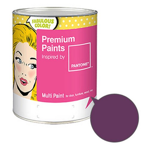 노루페인트 팬톤멀티 에그쉘광 핑크 바이올렛 계열 페인트 1L, 글록시니아(19-3022)