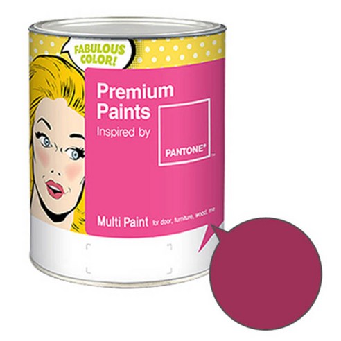 노루페인트 팬톤멀티 에그쉘광 핑크 바이올렛 계열 페인트 1L, 상그리아(19-2047)