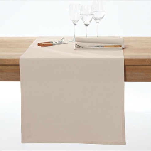 라흐두뜨 순면 얼룩방지 테이블 러너, natural, 45 x 150 cm