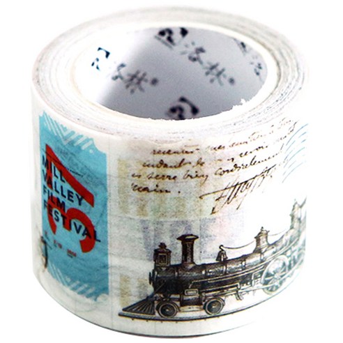 라이프포인트 레트로여행 시리즈 마스킹 테이프 30mm x 7m, 소인, 1개
