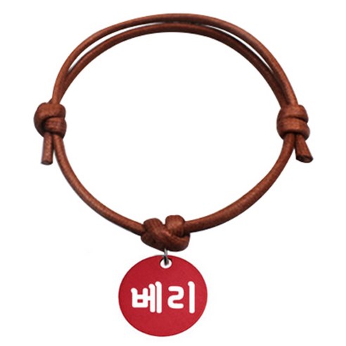 펫츠룩 굿모닝 카라멜 반려동물 목걸이 S 알미늄원형 팬던트 S, 레드(베리), 1개
