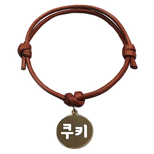 펫츠룩 굿모닝 카라멜 반려동물 목걸이 S 메탈원형 팬던트 M, 골드(쿠키), 1개