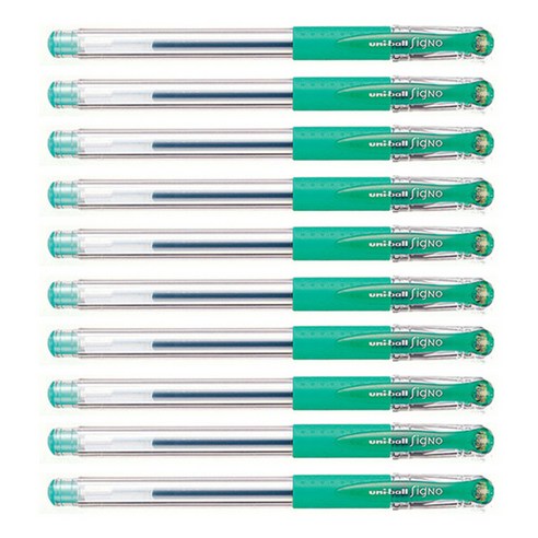 미쯔비시 시그노 유니볼 펜 UM-151 0.38mm, 에메랄드, 10개입