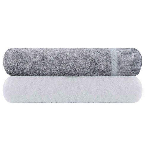 송월타월 뱀부얀 마르쉘 호텔수건 + 호텔수건 170g 하얀색, 그레이, 1세트