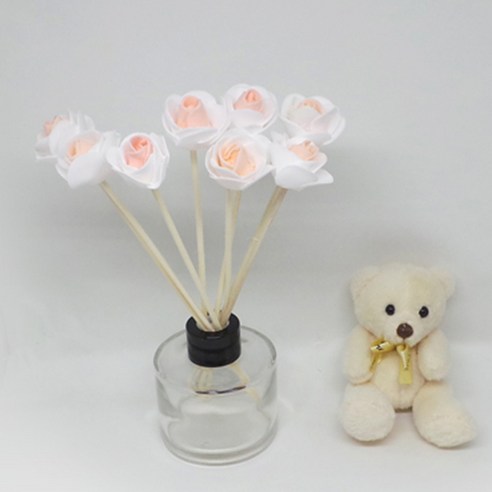 아제르퍼시픽 암브로시아 라운드 병 + 미니로즈 플라워스틱 8p, 오렌지, 100ml, 1개