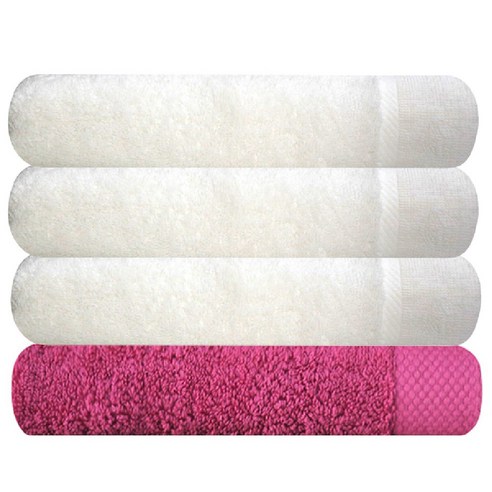 송월타월 뱀부얀 마르쉘 호텔수건 3p + 피안느 170g 40수 수건 자주, 화이트, 1세트